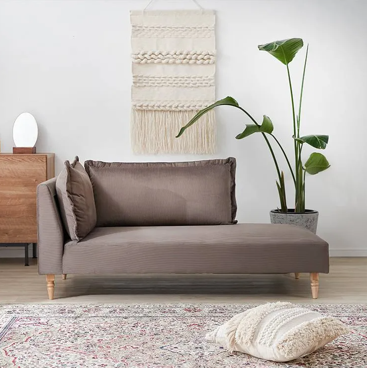 コーデュロイ調カウチソファ